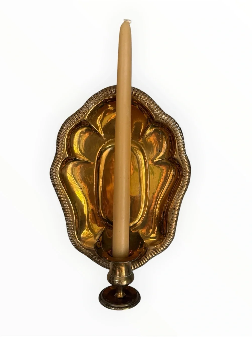 Vintage Brass Wall-Mounted taper Candle Sconce hand crafted imports